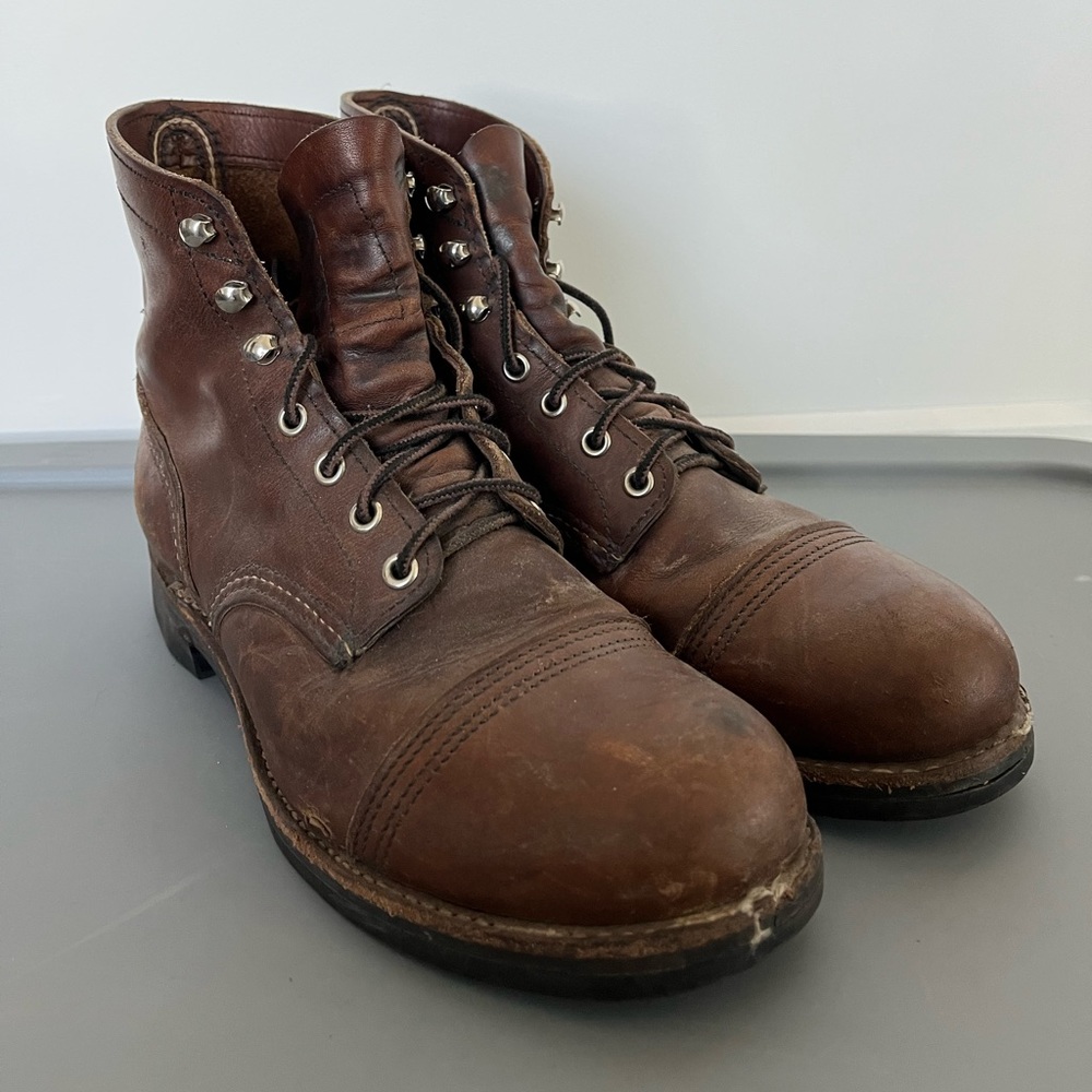 Red Wing Iron Ranger Men’s Boots Size 8.5, just resoled with new Vibram sole.
